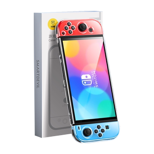 闪魔适用于任天堂Switcholed保护套switch透明保护壳ns超薄分体分离式PC材质硬壳新款可插底座游戏机手柄配件
