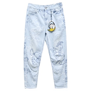 ABLE JEANS天丝牛仔裤唐老鸭联名春夏薄裤子印花潮流锥形裤男女款