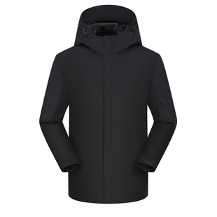 雅迪工作服冲锋衣定制印字logo电动车专卖店防风男女工装外套冬季