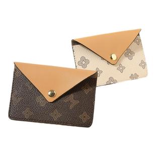 稻草人女士可爱超薄卡包公交卡套名片夹 多功能卡包信封包PVC布包