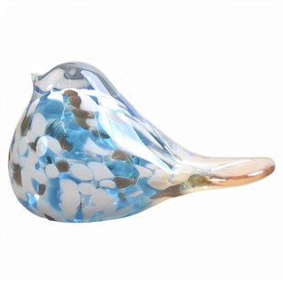 创意琉璃小鸟玻璃工艺品可爱摆件桌面装饰镇纸女生小礼品生日礼物