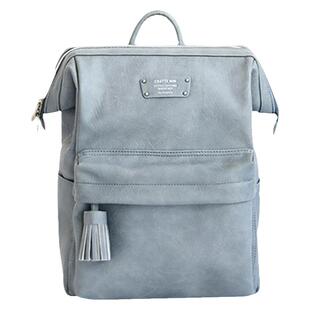 韩国monopoly双肩包女背包流苏学院风ins热皮革旅行书包-5折清仓