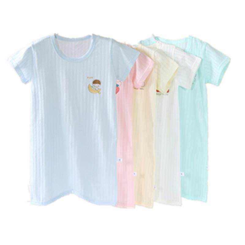 婴儿连体衣夏季超薄款短袖睡裙男连身衣/爬服/哈衣