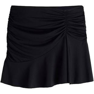 HM女装半身裙冬季气质弹力汗布碎褶礼服迷你裙1260468