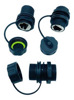 RJ45工业通信网线插座防水连接器