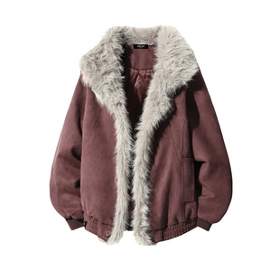 it :5cm/FIVECM美式大毛领夹棉棉衣外套男士2026冬季加厚夹克棉服