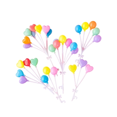 马卡龙彩色塑料气球串爱心圆球