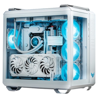 华硕TUF GAMING GT502 白色弹药库机箱 /免工具拆卸/白色海景房