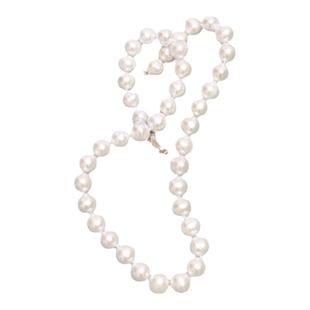 天然贝珠母贝珍珠项链倪妮款圆形生日礼物送妈妈婆婆妈妈款澳白款