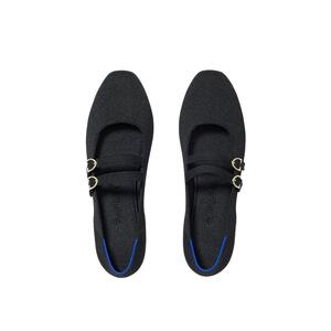 ROTHYS 2024秋冬新款休闲浅口双扣圆头玛丽珍平底单鞋女鞋