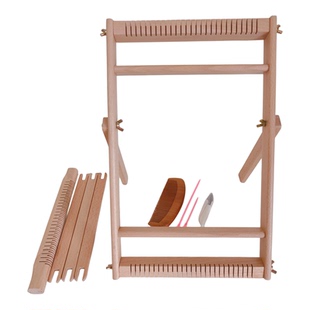 榉木可立式可平放织布机手工DIY制作编织挂毯杯垫工具套装入门级