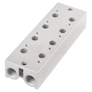 亚德克型3V110-06电磁阀底座汇流板3V100M-1F-18位阀板阀座汇流排