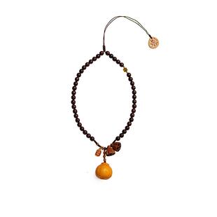 新款鹿角橘子汽车挂件天然檀木车内挂饰品精致2026后视镜吊坠礼物