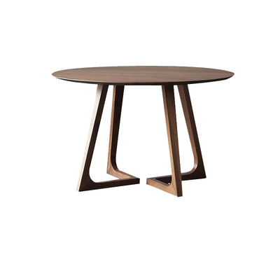 北欧实木餐桌餐厅圆形餐桌椅组合小户型家用饭店圆桌咖啡厅洽谈桌