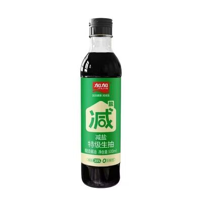 加加减盐特级生抽酿造酱油500ml