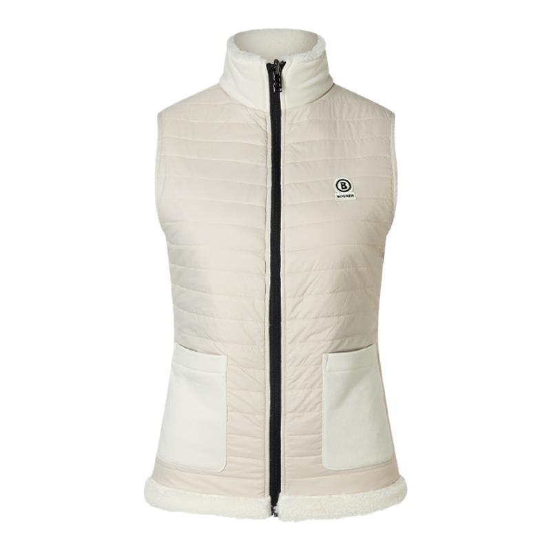 BOGNER博格纳 秋冬女士HILLA立领两面穿夹棉拼接简约修身保暖马甲