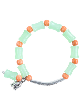 节节高竹节手链女景德镇陶瓷串珠手串文艺国潮风简约百搭气质显白