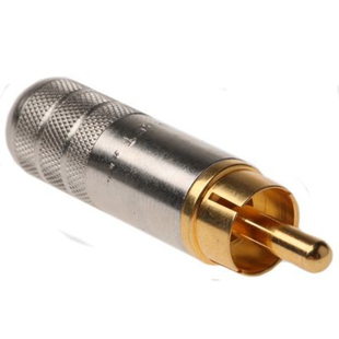 美国Switchcraft 3502AAU镀金RCA莲花插头 发烧hifi音频外壳镀镍