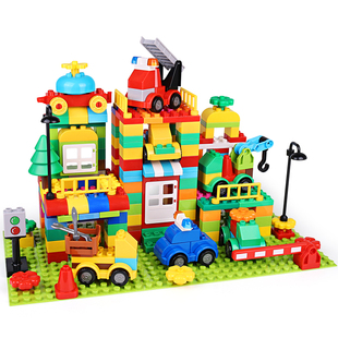儿童大颗粒积木拼装男孩女孩6多功能大号益智拼插2岁宝宝塑料玩具