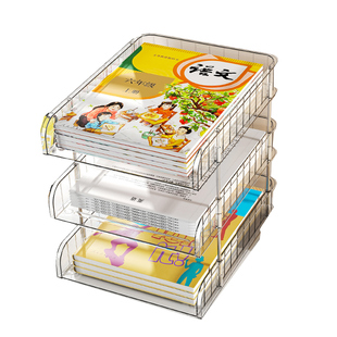 日本学生桌面书本收纳置物架书架a4纸文件架收纳架书桌学习整理盒