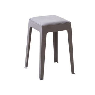 禧天龙塑料高凳家用小凳子浴室防滑客厅方艺凳可叠放皮革四脚矮凳