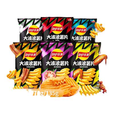 乐事大波浪薯片混合口味百事零食