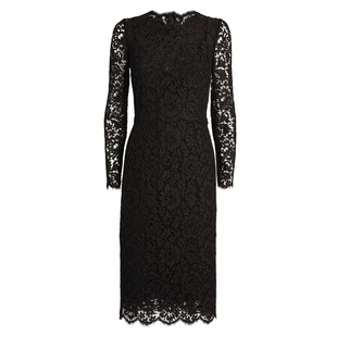 蕾丝小礼服中长款高端年会气质女装长袖连衣裙2025新款宴会小礼服