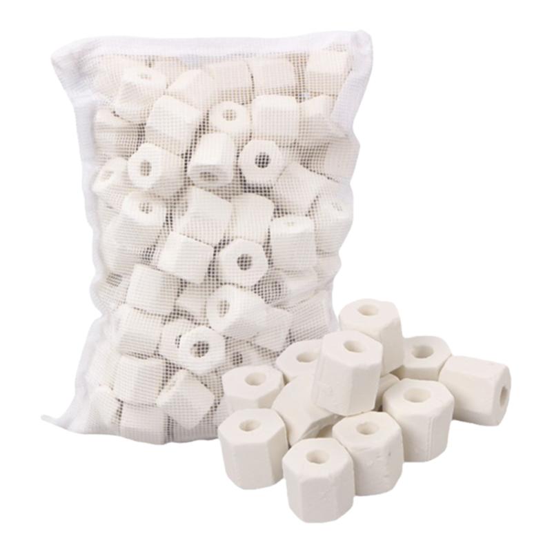 精品陶瓷环鱼池滤材大型鱼缸净水过滤材料玻璃环消化细菌玻璃环