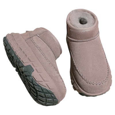 Snowelf冬季厚底雪地靴加绒棉鞋