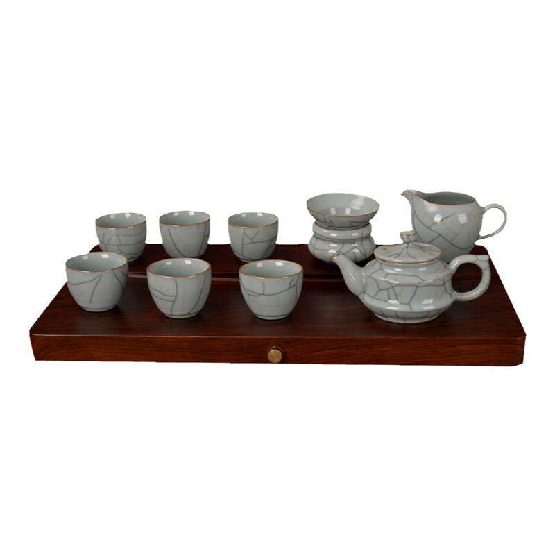 精品青瓷功夫茶具10头套装