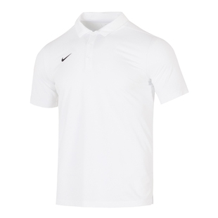 NIKE耐克男装白色短袖POLO衫短裤26夏季宽松透气商务T恤运动套装