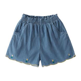 jellybaby宝宝牛仔裤夏装2026新款时尚短裤夏季潮5岁女童纯棉裤子