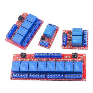 继电器模块1/2/4/8路5V12V24V光耦隔离一二两四八路 高低电平触发