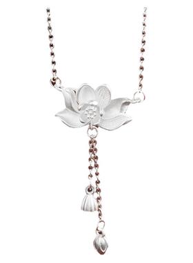 纯银和和美美好运连连项链