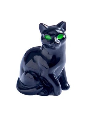 跨境热销黑色小猫咪萌粒小动物树脂 diy工艺品装饰桌面车载小摆件