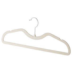 懒角落植绒衣架短颈防滑无痕整理师专用家用衣柜省空间晾衣服衣撑