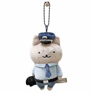 日本白虎与黑虎虾人气漫画周边兔子医生狗警察老虎毛绒公仔小挂件