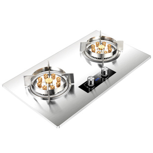 全铜灶头燃气灶双灶家用嵌入式纯铜燃气炉大火力炉头不锈钢煤气灶