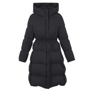 高级感洋气色连帽鹅绒服90白鹅绒中长款系带收腰瘦身蓬松感羽绒服