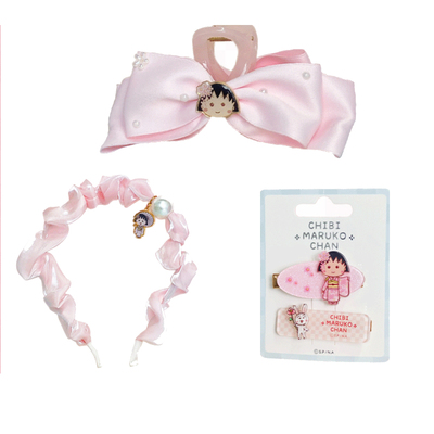 小丸子周边发饰头箍蝴蝶发夹樱桃系列组合套装正版官方授权樱桃