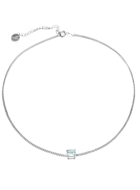 天然托帕石S925银项链闺蜜气质