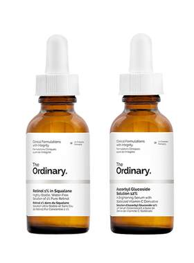【早C晚A】The Ordinary12%抗坏血酸VC精华30ml+ 1%A醇精华30ml
