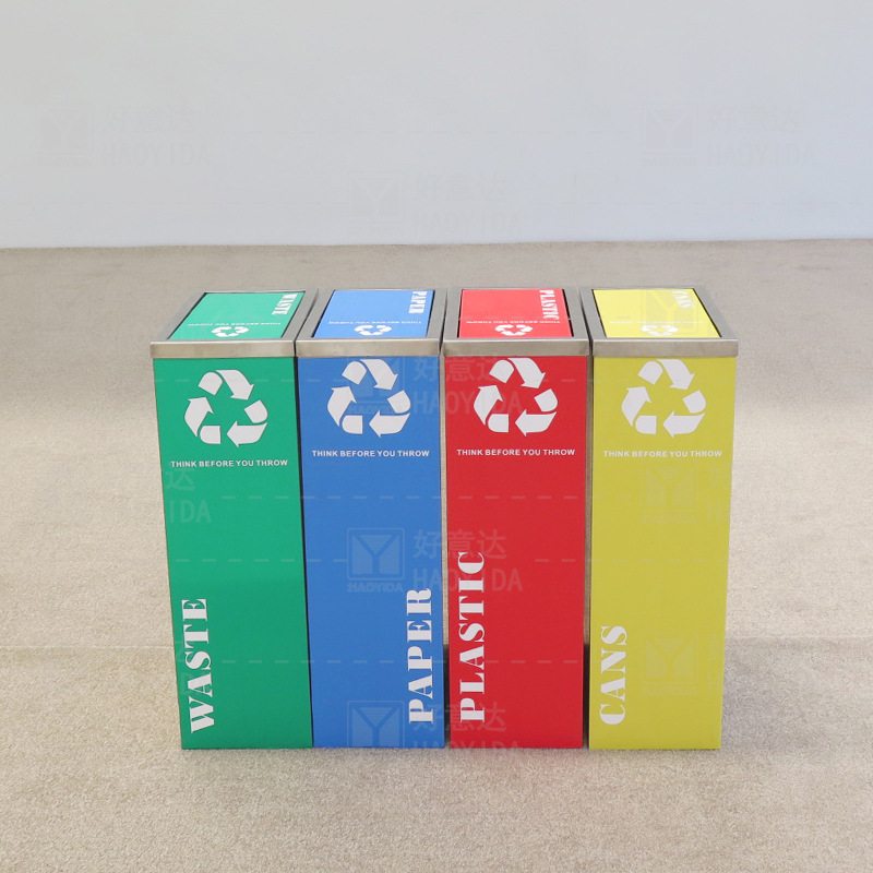 户外垃圾桶不锈钢大号四户外分类箱垃圾箱三公园分类回收果皮箱