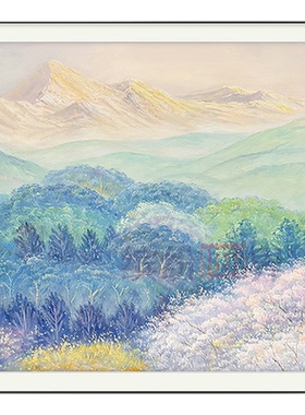 现代轻奢春色花海玄关风景装饰画