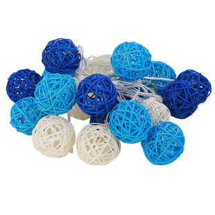 新年跨年彩色小灯笼藤球灯串灯彩灯儿童房生日场景布置装饰品灯饰