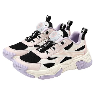 泰兰尼斯kids中大童运动鞋男女童旋钮扣轻便缓震跑步鞋儿童校园鞋