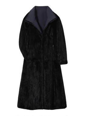 双面穿貂胆派克服女1米2加长款