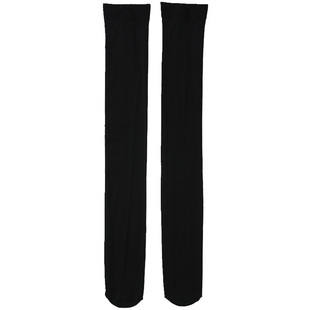 玫瑰花黑丝袜女薄款夏季纯欲白丝过膝长筒袜子JK日系中筒蕾丝黑色