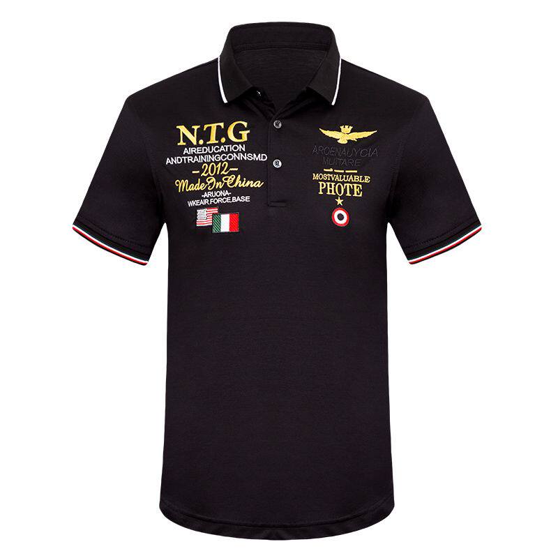 欧洲站潮男装短袖翻领品牌polo