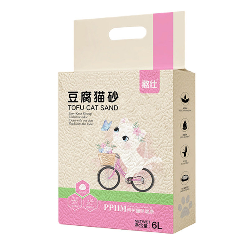 豆腐猫砂6L除臭低尘奶香豆腐砂